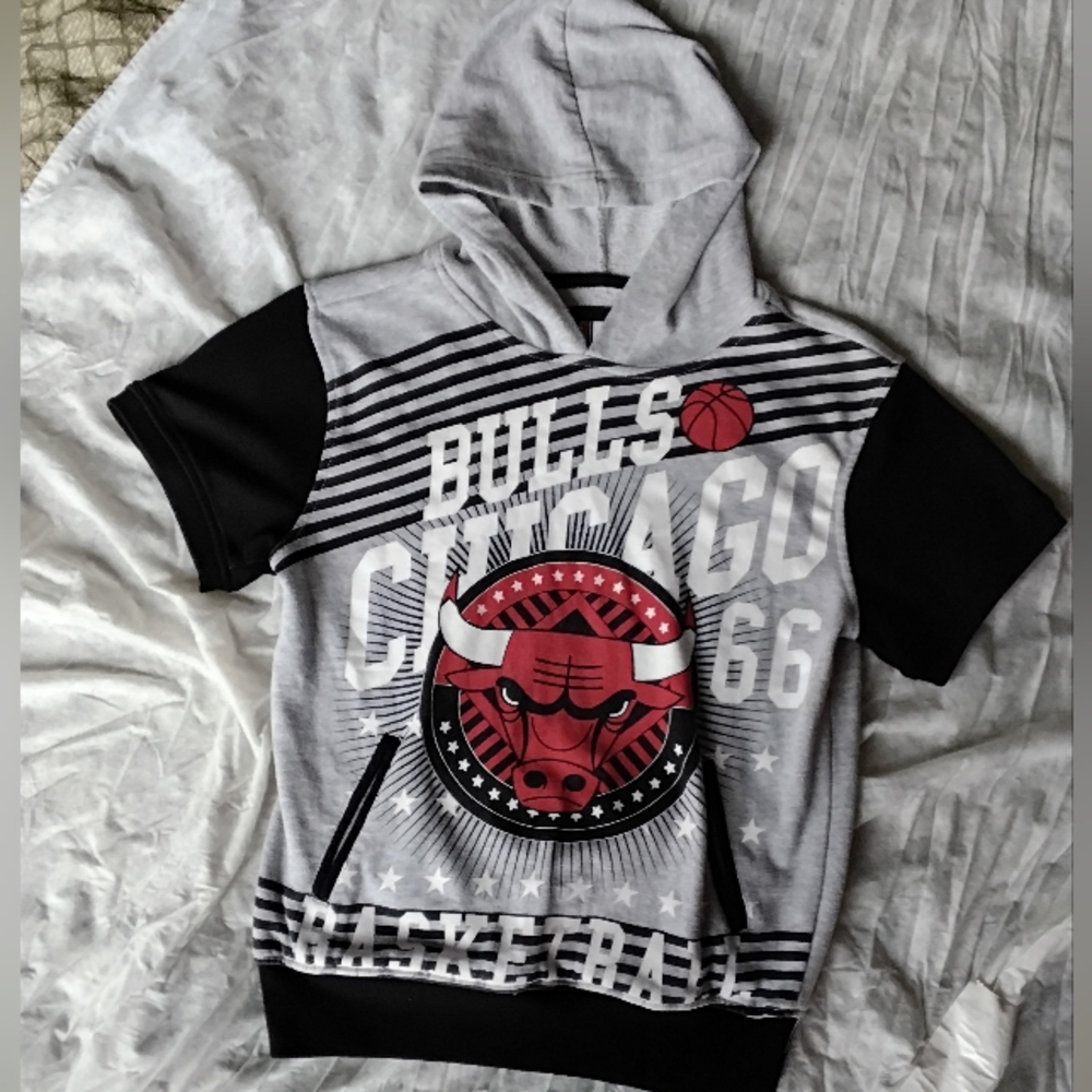 Vintage 90s Chicago Bulls Short Sleeve Hoodie